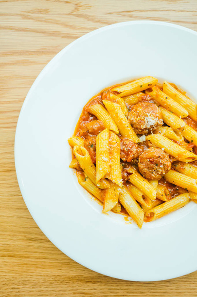 Meatball pasta with sauce - Foto, Imagem