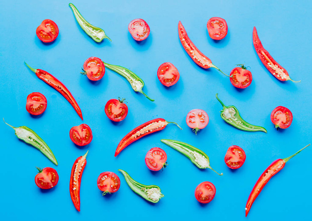 ντομάτες και πιπεριές τσίλι - Φωτογραφία, εικόνα