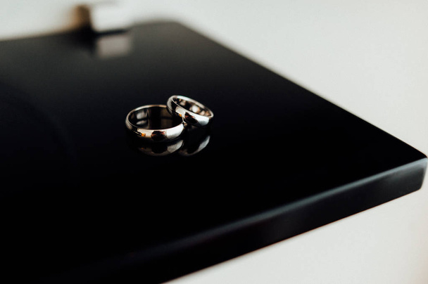 Two wedding rings  - Fotoğraf, Görsel