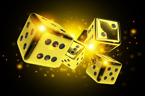 Golden Dice Casino Game - Photo, Image