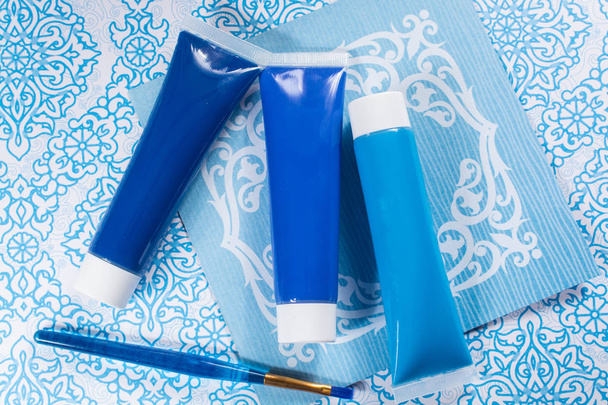 Μπλε, λουλάκι, κοβάλτιο χρώματα - αρχική ιδέα διακόσμησης, από - Φωτογραφία, εικόνα
