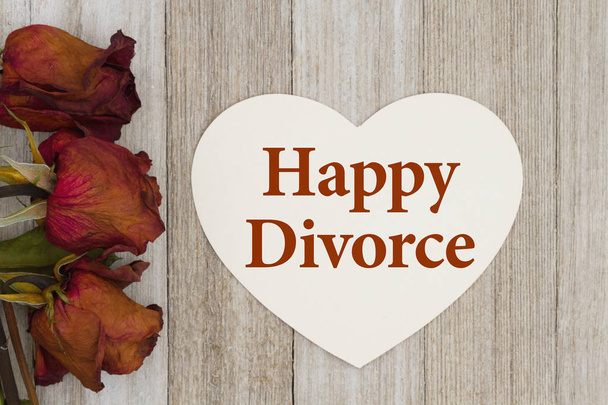 Gelukkig echtscheiding bericht - Foto, afbeelding