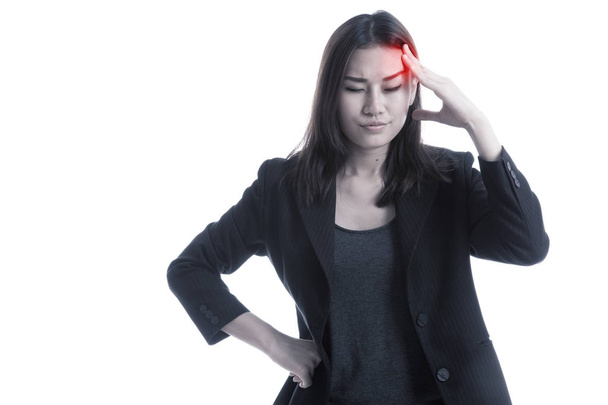 Young Asian business woman got sick and  headache. - Valokuva, kuva