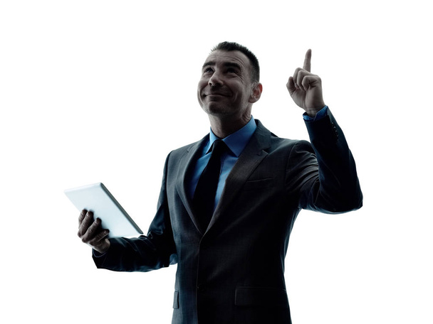 бизнесмен цифровой планшет изолирован
 - Фото, изображение