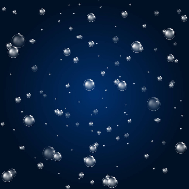 Bubbles under water transparent background - Vector, Image