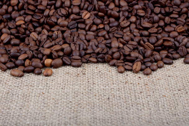 Brown roasted coffee beans - Photo, image