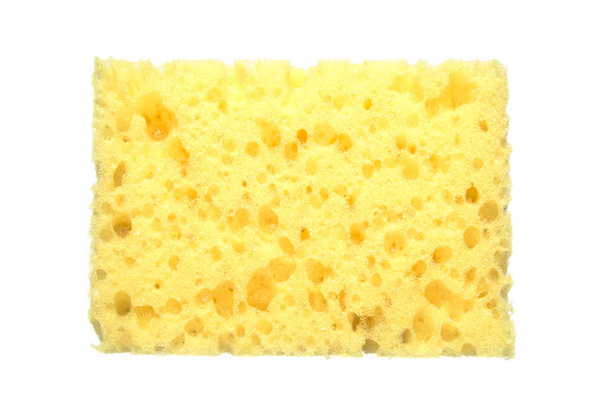 Limpiadores de espuma amarilla sobre fondo blanco
 - Foto, Imagen