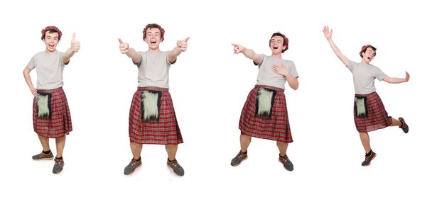 Funny scotsman isolated on white - Foto, Imagen