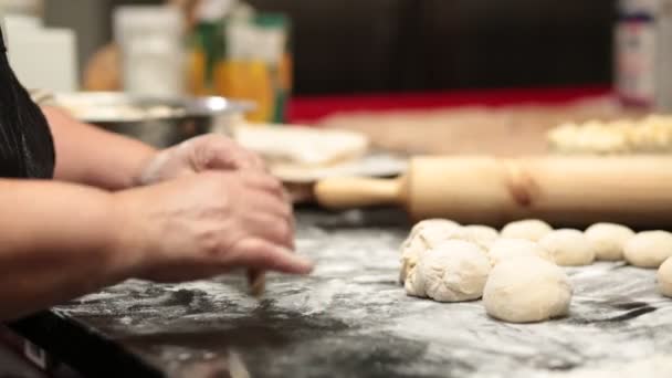 person making bread - Video, Çekim