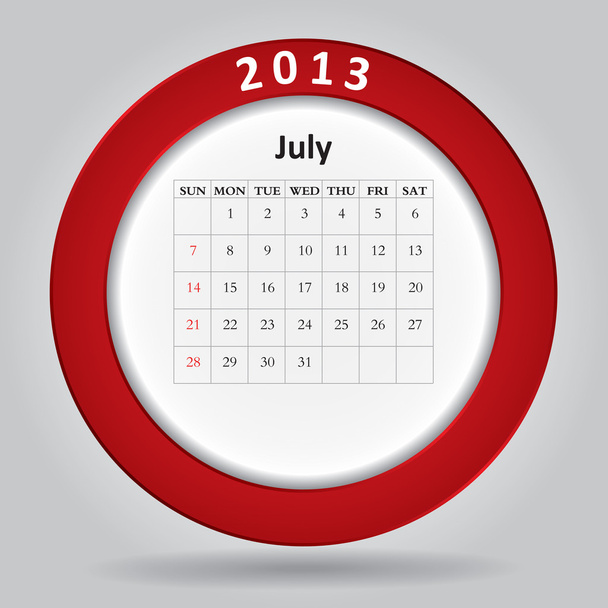 Modern monthly calendar - Vector, Image