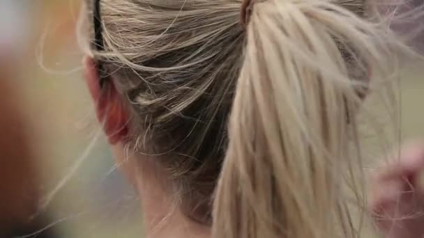 back of woman's head - Footage, Video
