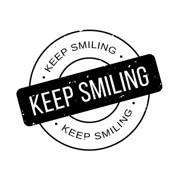Keep Smiling rubber stamp - Вектор,изображение