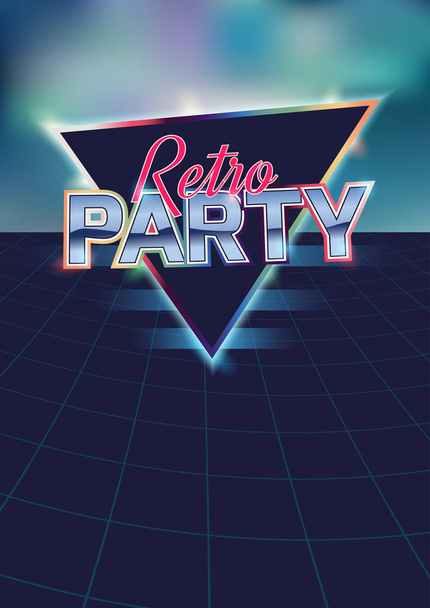 Retro party poster template. - Vektor, obrázek