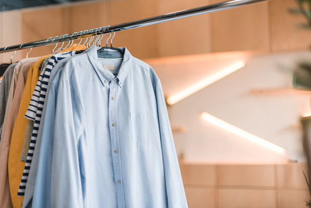 stylish clothes on hangers - Photo, Image