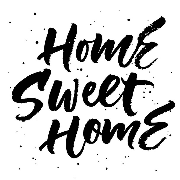Home sweet home. Hand lettering. Vector illustration - Vektor, obrázek