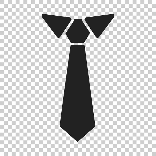 Tie flat icon. Necktie vector illustration. - Vector, Image
