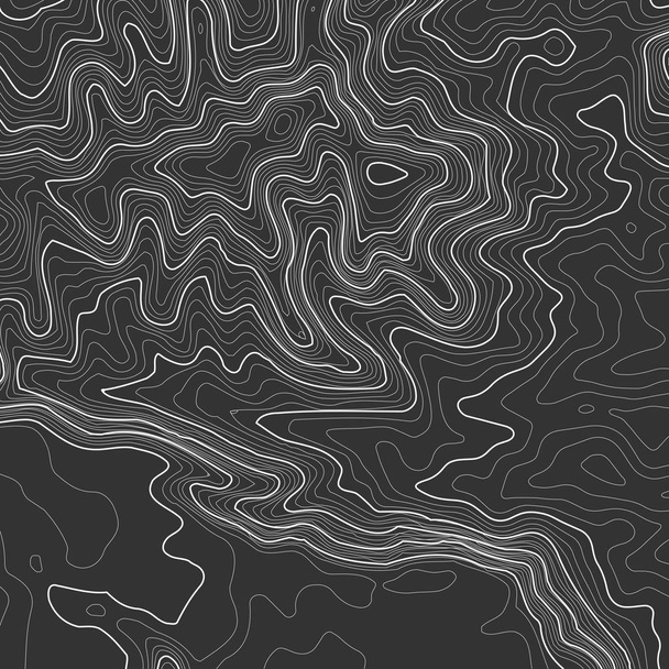 Topographic map background with space for copy . Line topography map contour background , geographic grid abstract vector illustration . Mountain hiking trail over terrain . - Vetor, Imagem