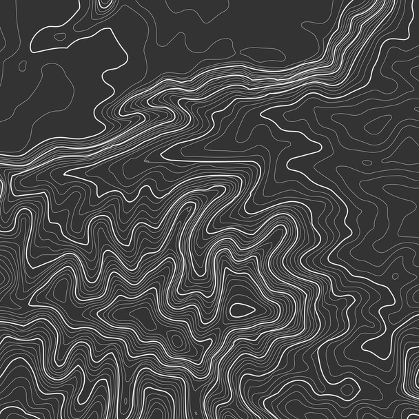 Topographic map background with space for copy . Line topography map contour background , geographic grid abstract vector illustration . Mountain hiking trail over terrain . - Vektor, obrázek