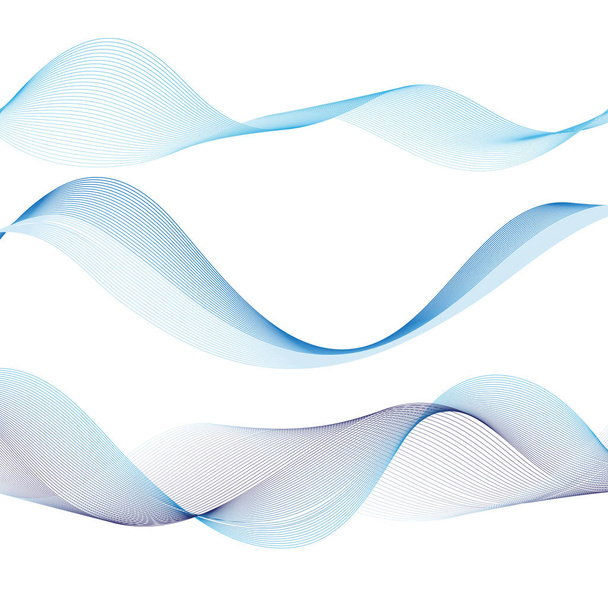 Graphic blue waves - Vector, Image