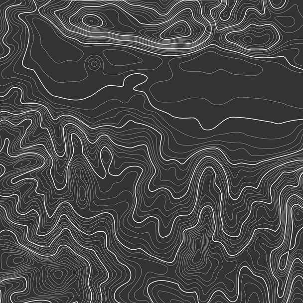 Topographic map background with space for copy . Line topography map contour background , geographic grid abstract vector illustration . Mountain hiking trail over terrain . - Vector, imagen