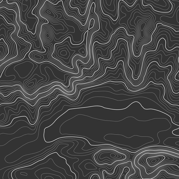 Topographic map background with space for copy . Line topography map contour background , geographic grid abstract vector illustration . Mountain hiking trail over terrain . - Vecteur, image