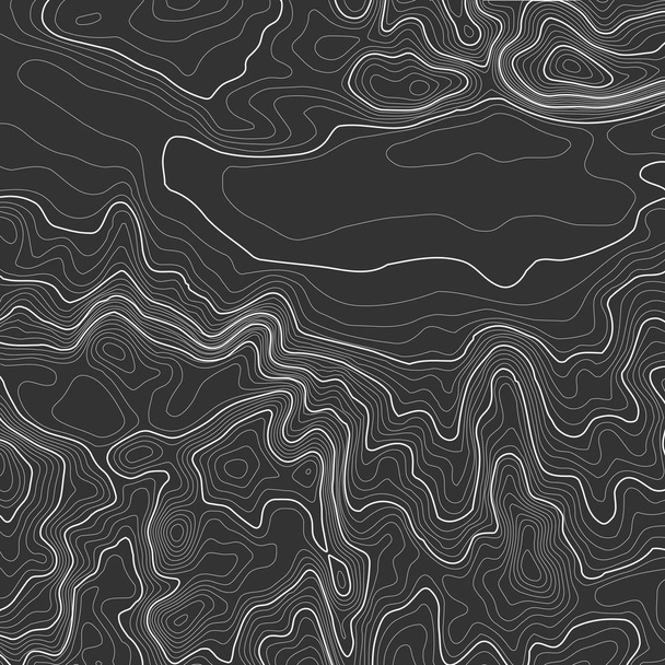 Topographic map background with space for copy . Line topography map contour background , geographic grid abstract vector illustration . Mountain hiking trail over terrain . - Вектор, зображення