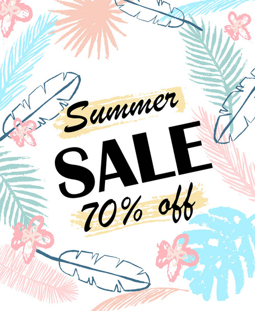 Summer sale banner - Vector, Imagen