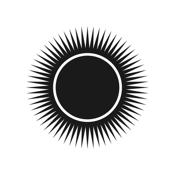 Sun vector black icon. Element for design.Vector Illustration. - Vector, Image