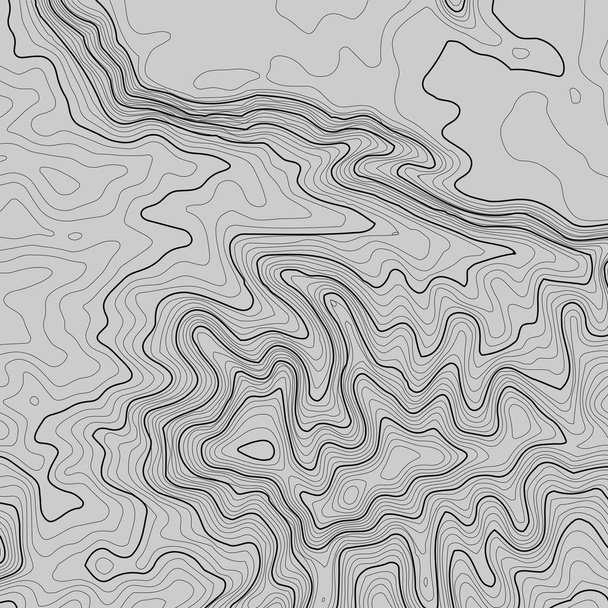 Topographic map background with space for copy . Line topography map contour background , geographic grid abstract vector illustration . Mountain hiking trail over terrain . - Vector, Image