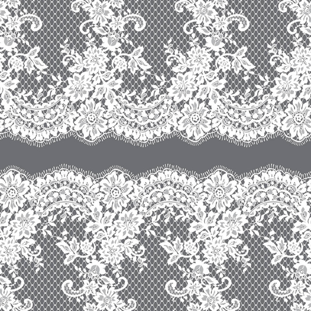 Naadloze Vector witte Lace Frame - Vector, afbeelding