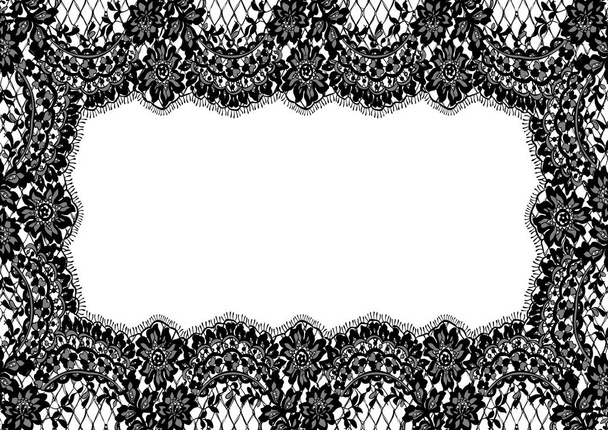 Modèle de dentelle noire vectorielle sans couture
 - Vecteur, image