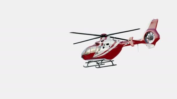 Ιατρική Eurocopter πετά στα ύψη στον αέρα και πετάει μακριά. - Πλάνα, βίντεο