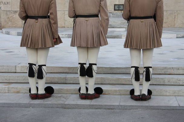 evzoni wache vor dem griechischen parlament, athens - Foto, Bild