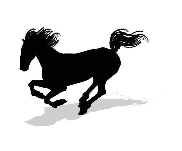 o cavalo galopante
 - Vetor, Imagem