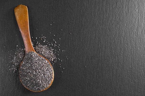Chia seeds in spoon - Valokuva, kuva