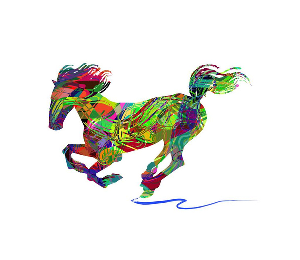 kůň v trysku - Vektor, obrázek