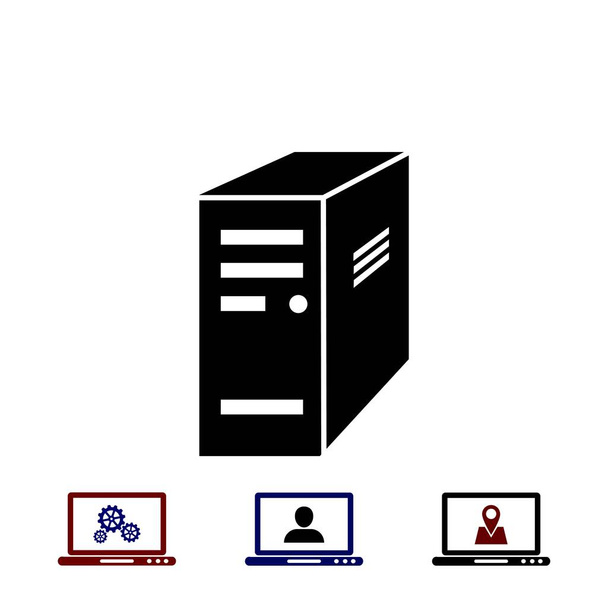  Icono del servidor informático
 - Vector, Imagen