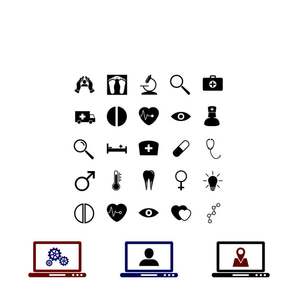Iconos médicos vector
 - Vector, Imagen