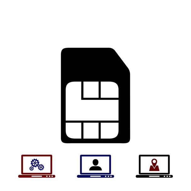  Icono de tarjeta SIM
 - Vector, imagen