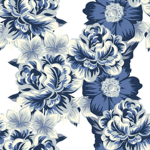 Seamless flower pattern - Vektör, Görsel