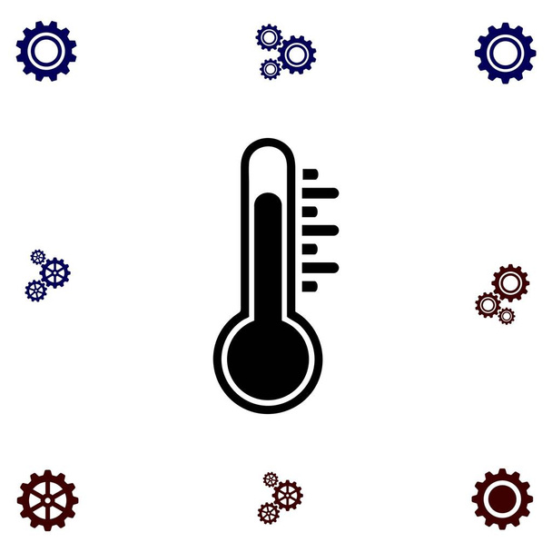 Ícone do vetor do termômetro - Vetor, Imagem