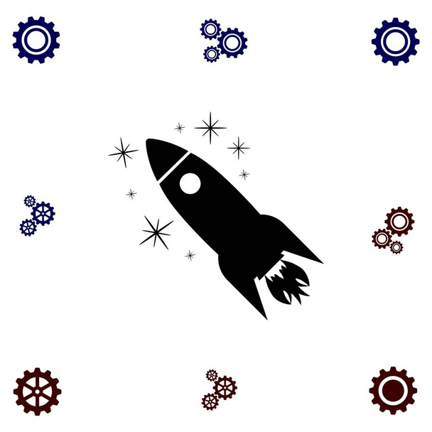 Rocket icon vector - Vector, Image