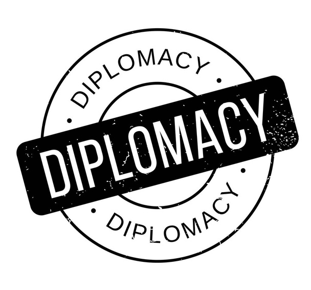 Diplomacy rubber stamp - Wektor, obraz