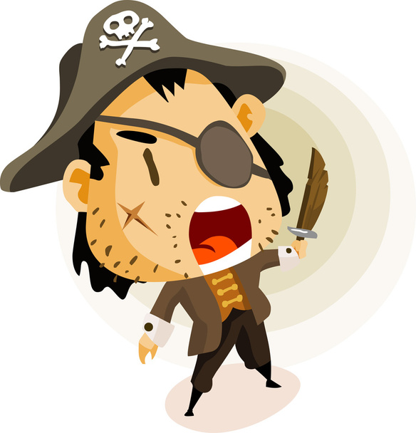 Kapitan piratów - Wektor, obraz