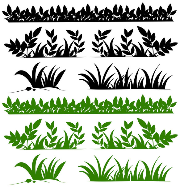 Doodles design for grasses - Vector, Image