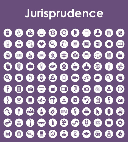 Conjunto de ícones simples jurisprudência
 - Vetor, Imagem