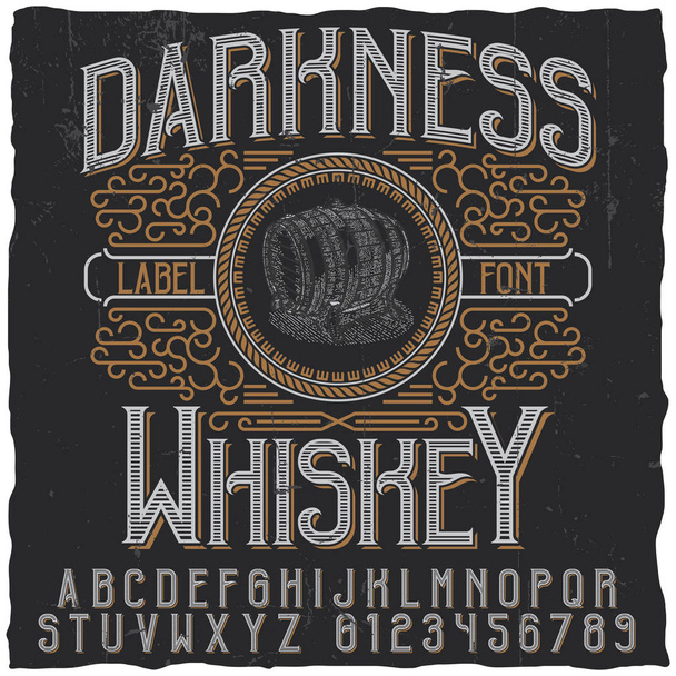 Darkness Whiskey Poster  - Vector, Image