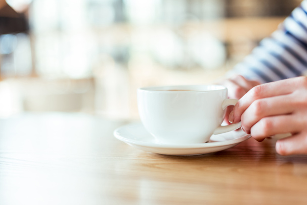 hands holding cup of coffee - Photo, Image