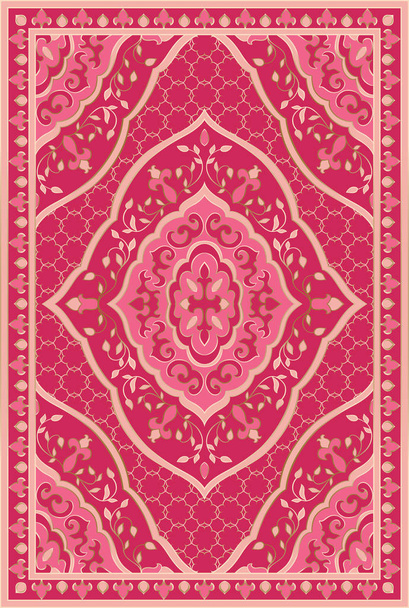 Modèle rose pour tapis
.  - Vecteur, image
