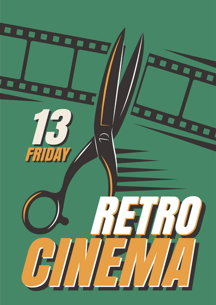 Vector posters of films in retro style. - Vector, Image